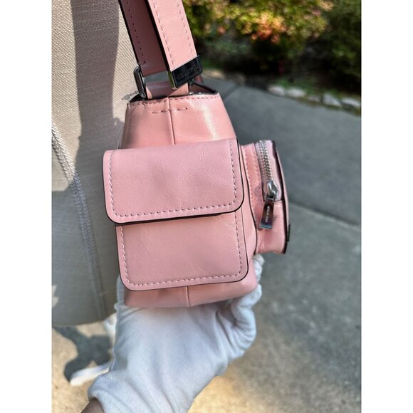Michael Kors Dakota Medium Pocket Shoulder Crossbody Smokey Rose Leather NWT - Picture 3 of 16